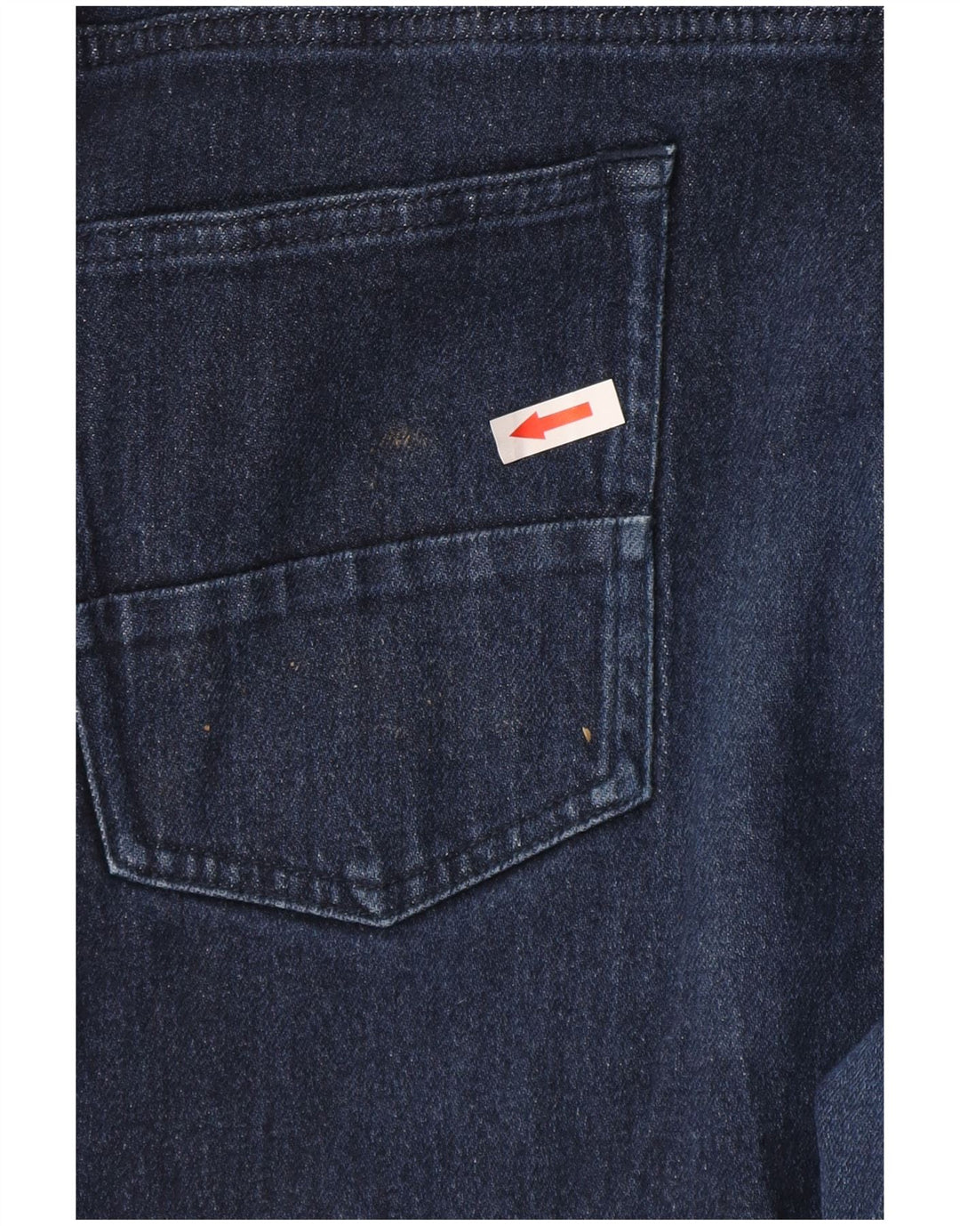 Massimo Dutti Herren Tapered Jeans W38 L28 Marineblaue Baumwolle