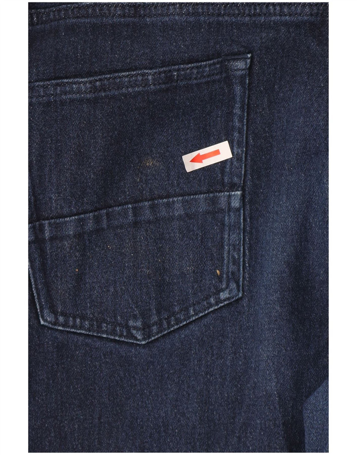 Massimo Dutti Herren Tapered Jeans W38 L28 Marineblaue Baumwolle