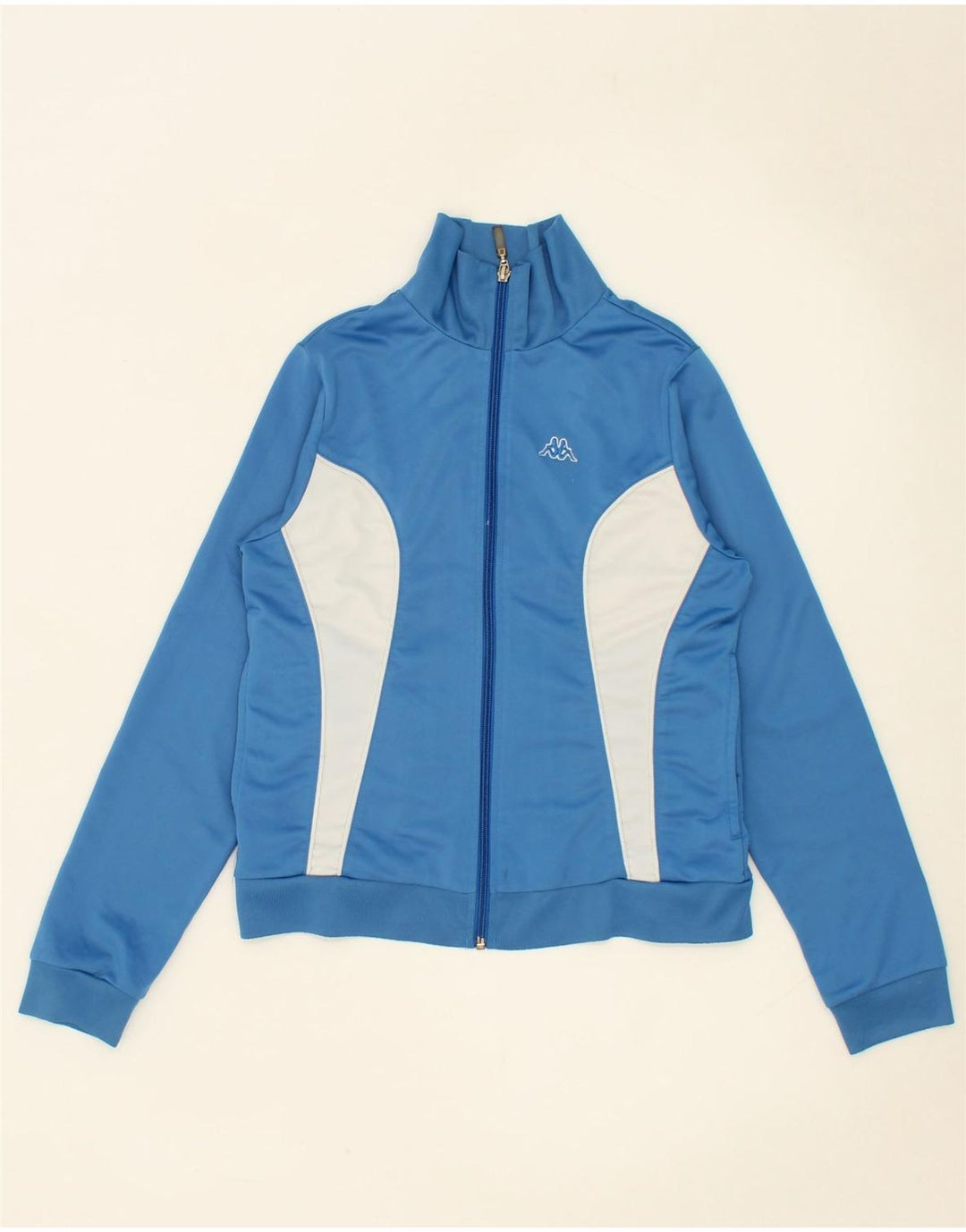 KAPPA Womens Tracksuit Top Jacket IT 36 XS Blue Colourblock Vintage Kappa and Second-Hand Kappa from Messina Hembry 