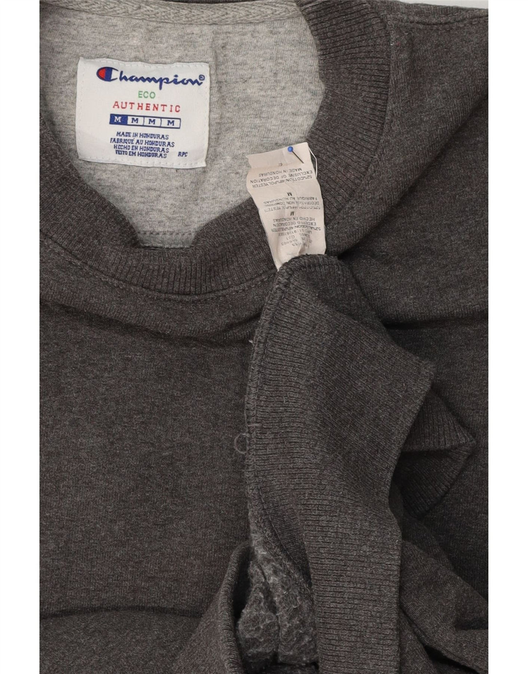 Champion Herren-Sweatshirt-Pullover aus mittelgrauer Baumwolle
