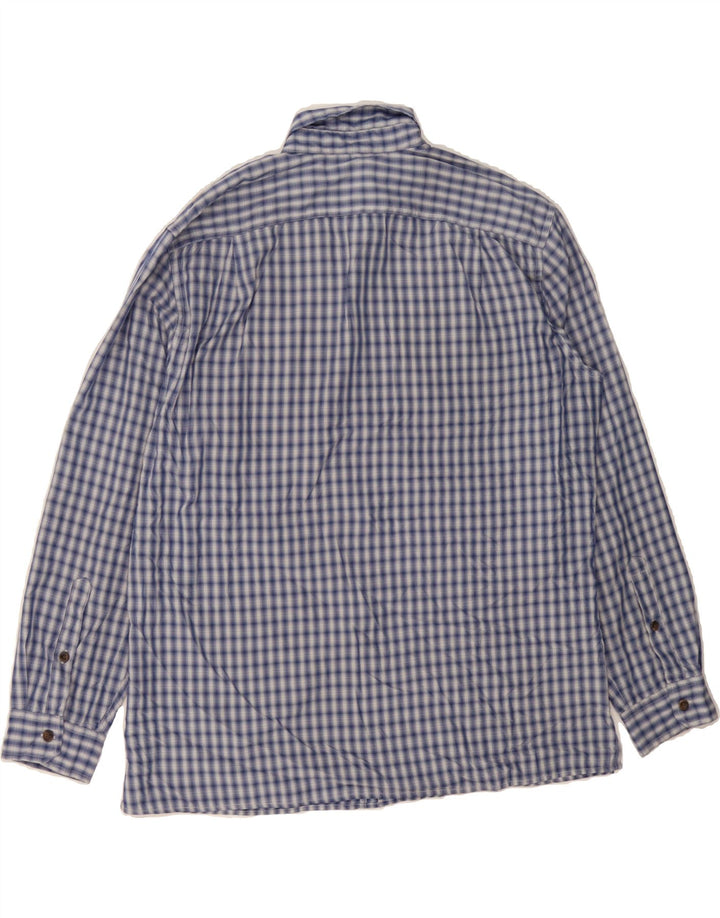 EDDIE BAUER Mens Shirt Large Blue Check Nylon Vintage Eddie Bauer and Second-Hand Eddie Bauer from Messina Hembry 