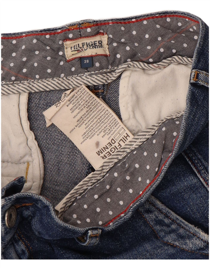 Tommy Hilfiger Damen Jeansshorts W28 mittelblaue Baumwolle