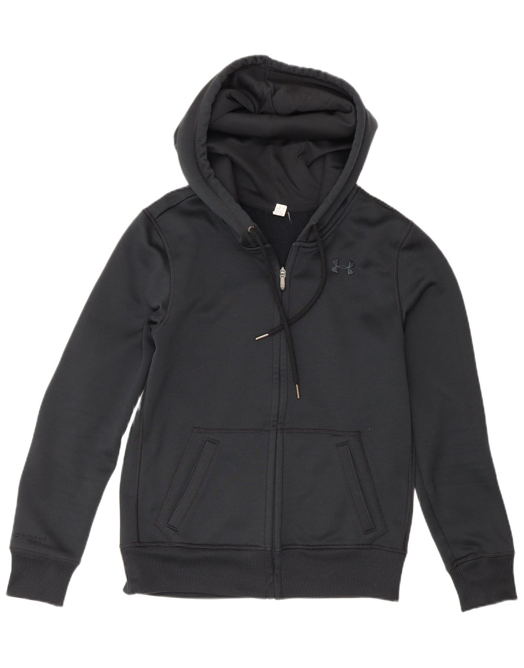 Under Armour Herren-Kapuzenpullover mit Reißverschluss, Größe S, Schwarz