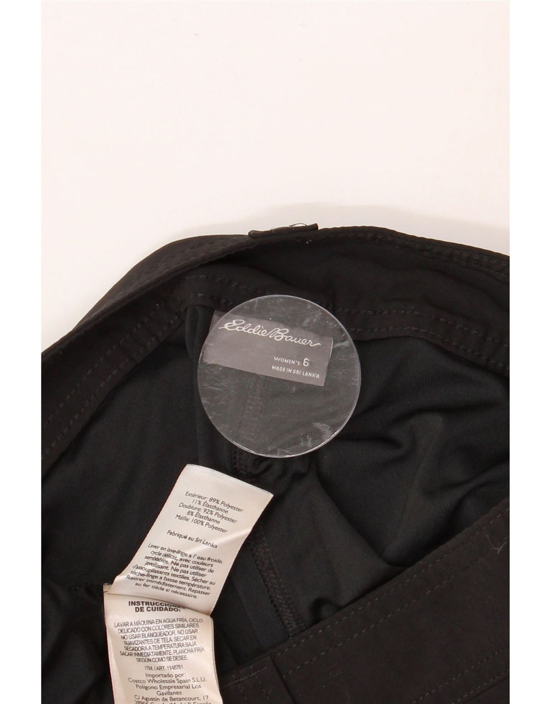 EDDIE BAUER Damen Minirock US 6 Medium W32 Schwarz Polyester
