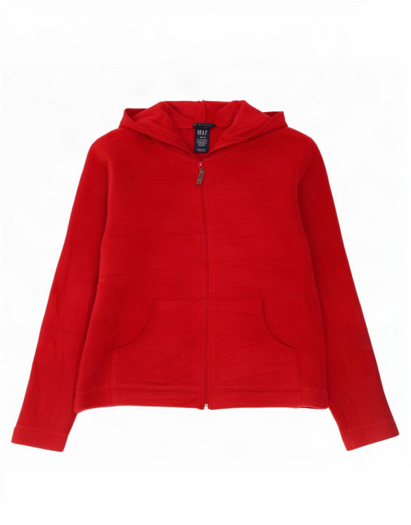 Gap Damen Stretch-Fleecejacke mit Kapuze, UK 14, Mittelrot, Polyester