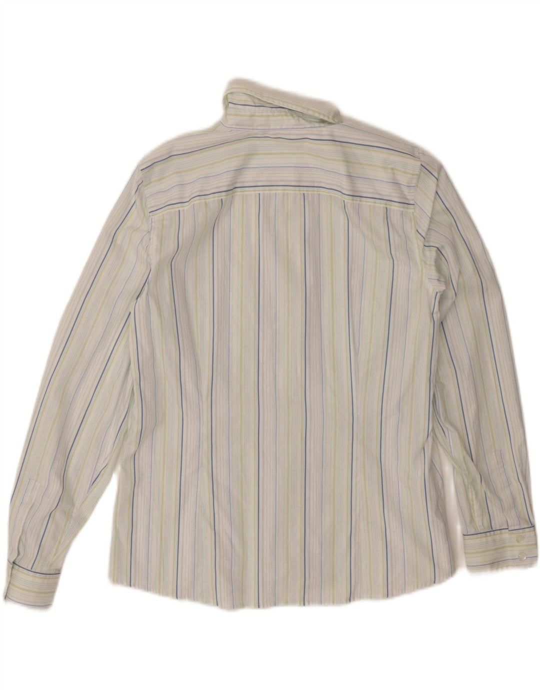 EDDIE BAUER Womens Shirt UK 16 Large Blue Striped Cotton