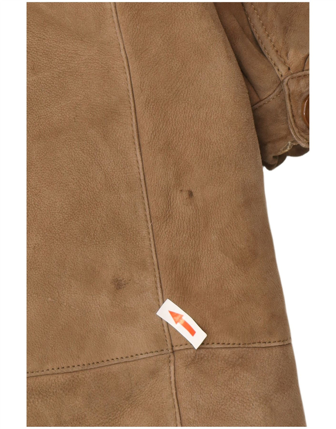 Vintage Damen Übergroßer Lammfellmantel UK 10 Klein Braun
