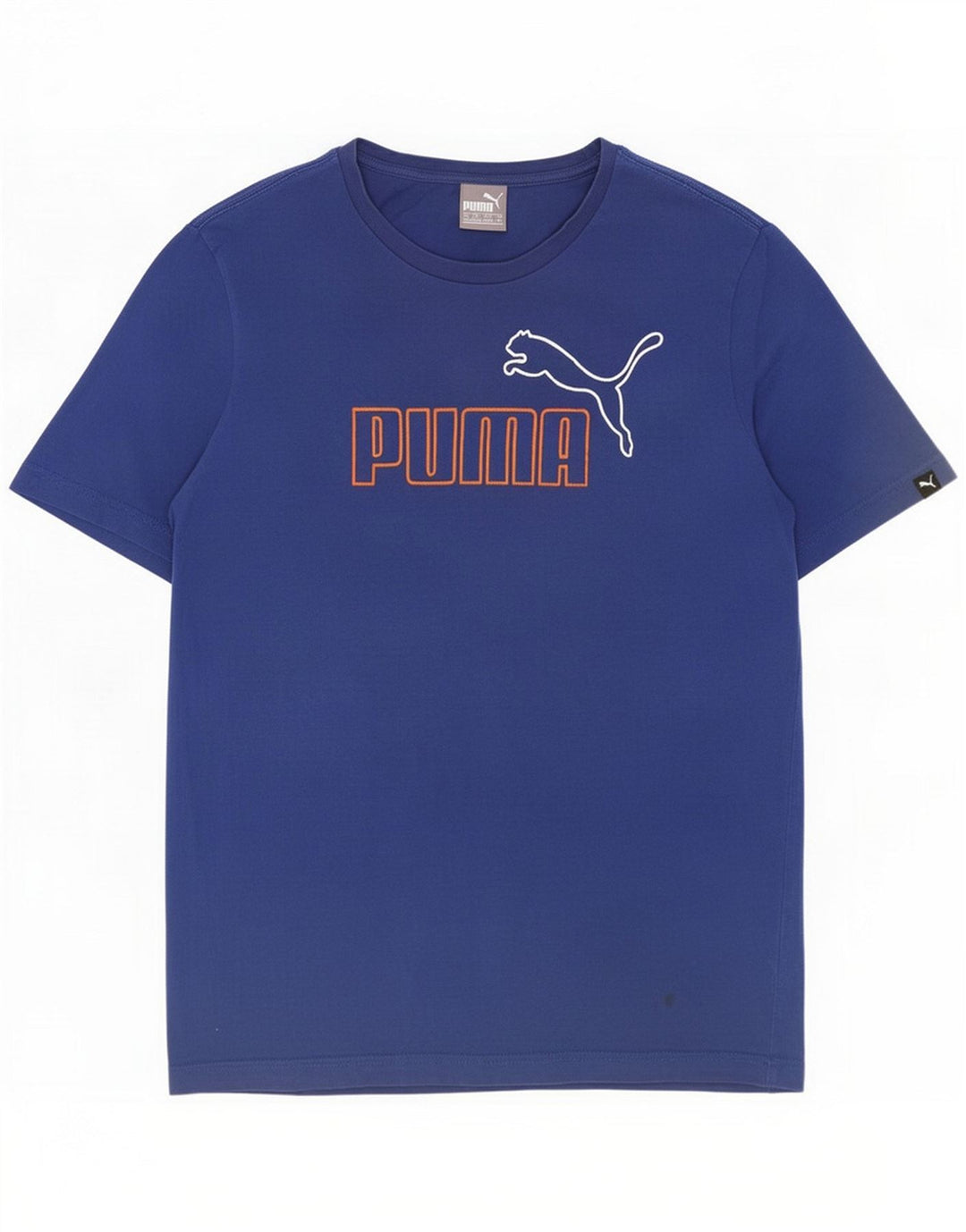 Puma Herren Grafik T-Shirt Top Mittelblau