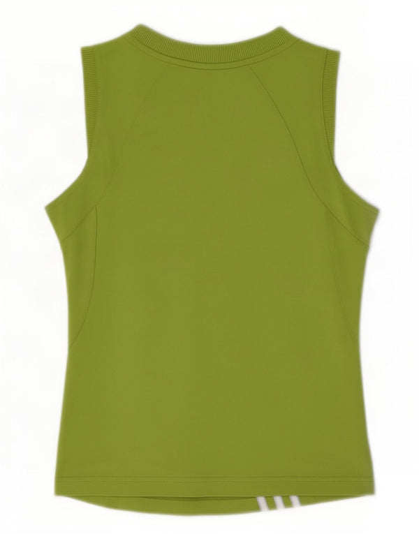 Adidas Damen Weste Top UK 10 Small Grün Polyester