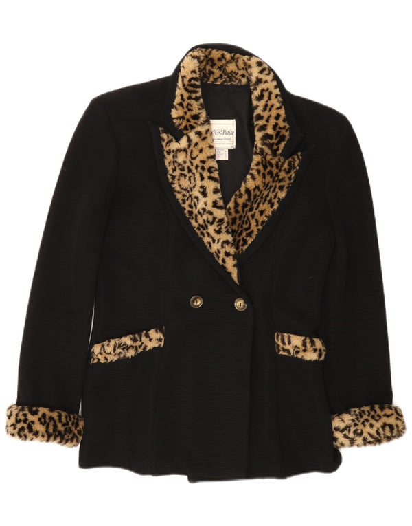 Joseph Ribkoff Damen-Blazer-Jacke, Größe S, Größe S, Schwarz, Animal-Print