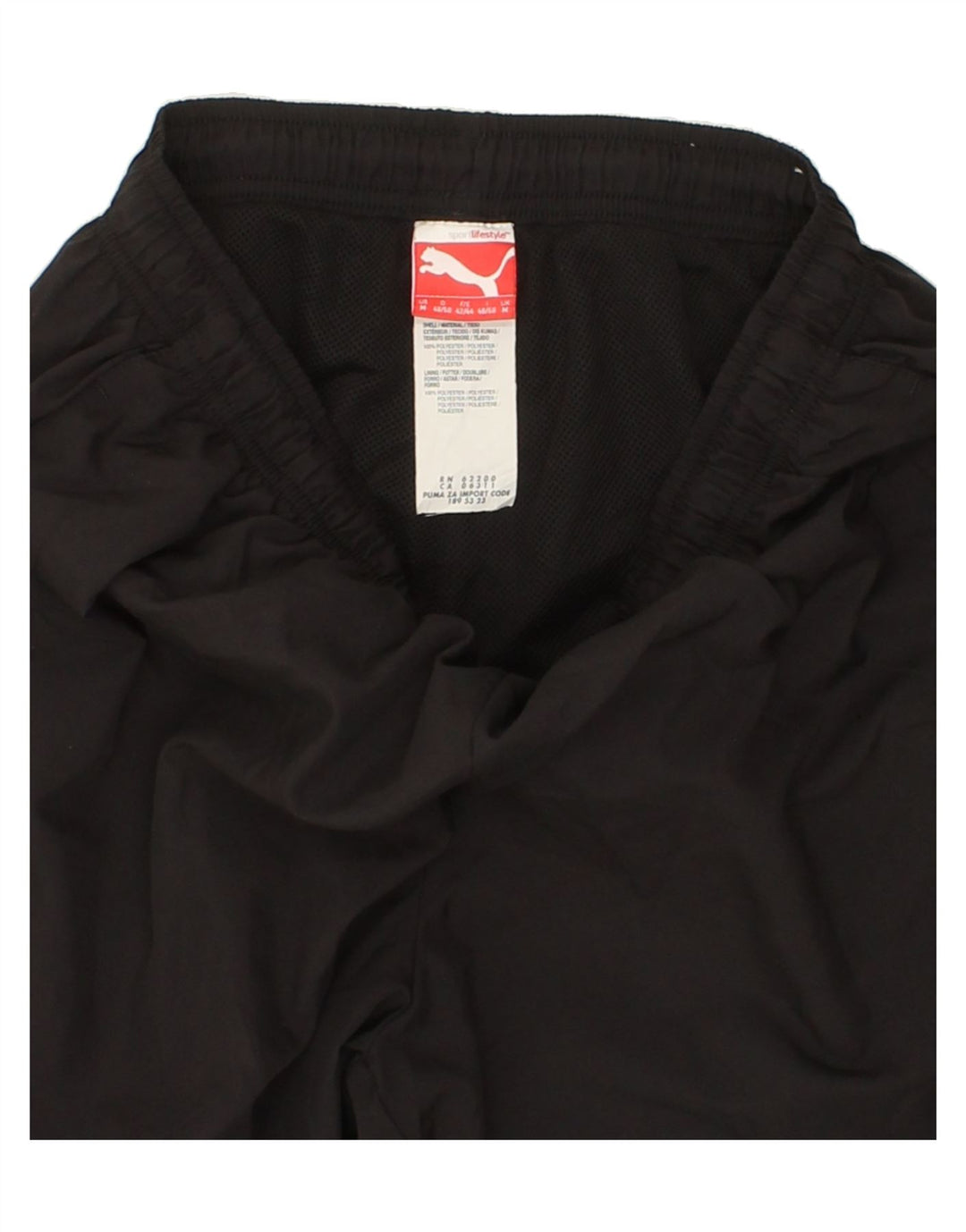 PUMA Mens Graphic Capri Tracksuit Trousers Medium Black Polyester Vintage Puma and Second-Hand Puma from Messina Hembry 