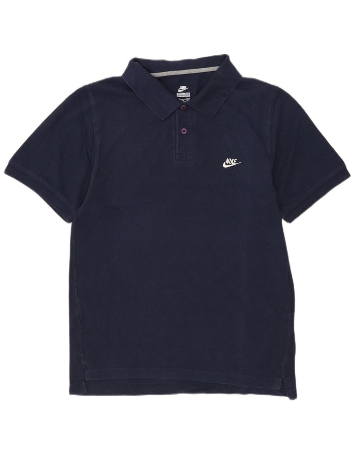 NIKE Herren Poloshirt UK 36/38 Small Marineblau