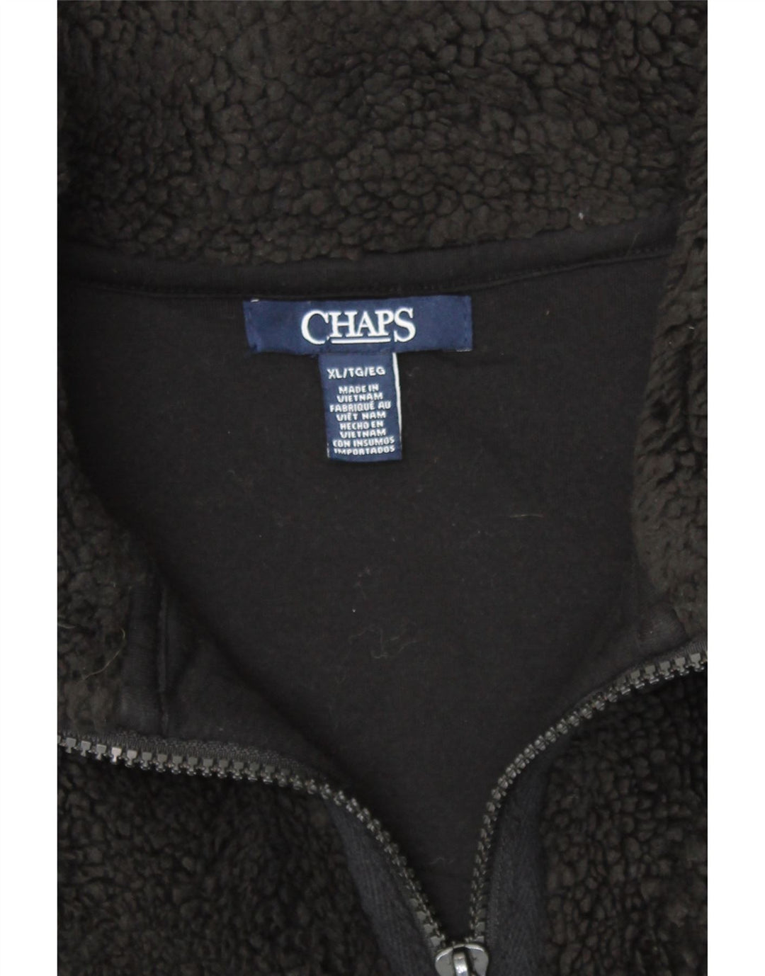 CHAPS Womens Fleece Gilet UK 18 XL Black Polyester Vintage Chaps and Second-Hand Chaps from Messina Hembry 