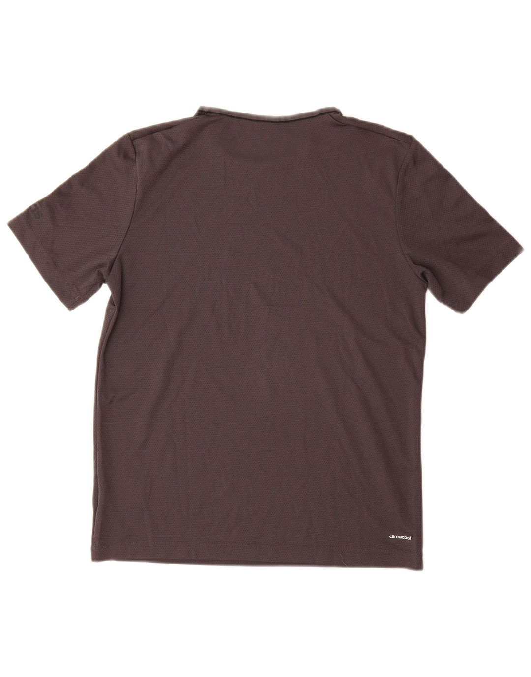 Adidas Damen Climacool T-Shirt Top UK 12 Mittelgraues Polyester