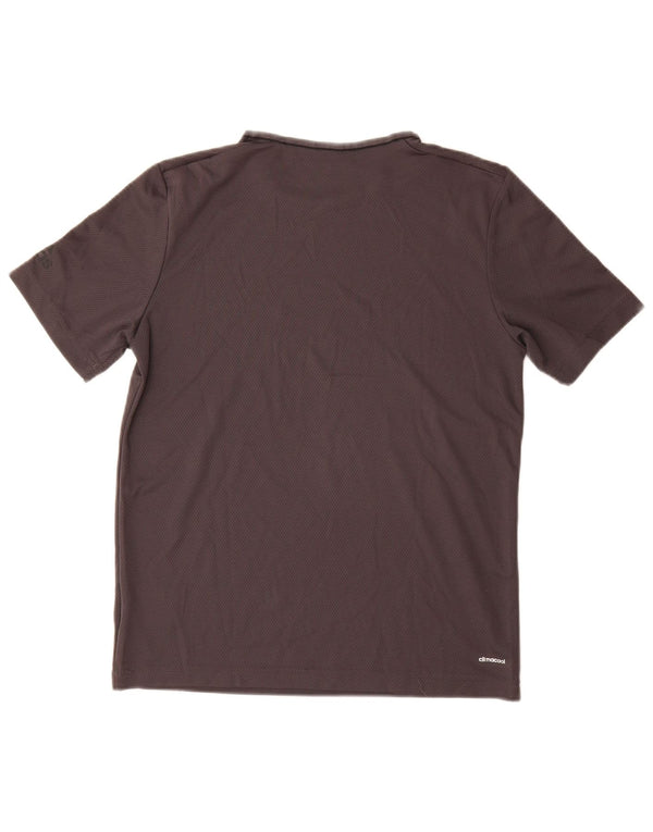 Adidas Damen Climacool T-Shirt Top UK 12 Mittelgraues Polyester