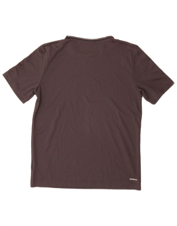 Adidas Damen Climacool T-Shirt Top UK 12 Mittelgraues Polyester