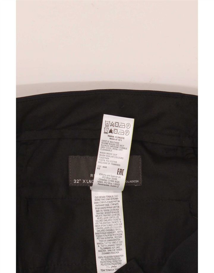 Marks & Spencer Herren-Chinohose mit normaler Passform, W32 L35, marineblaues Polyester