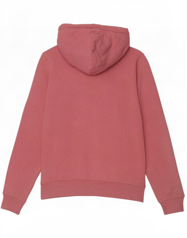 Jack Wills Womens Graphic Loose Fit Hoodie Pullover UK 12 Mittelrosa Baumwolle
