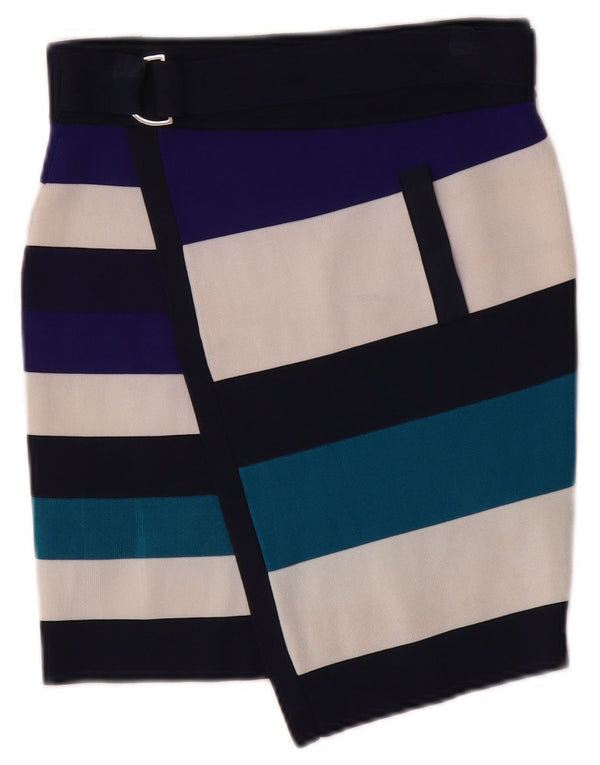 Karen Millen Damen Wickelrock Größe 1 2XS W26 Mehrfarbige Viskose