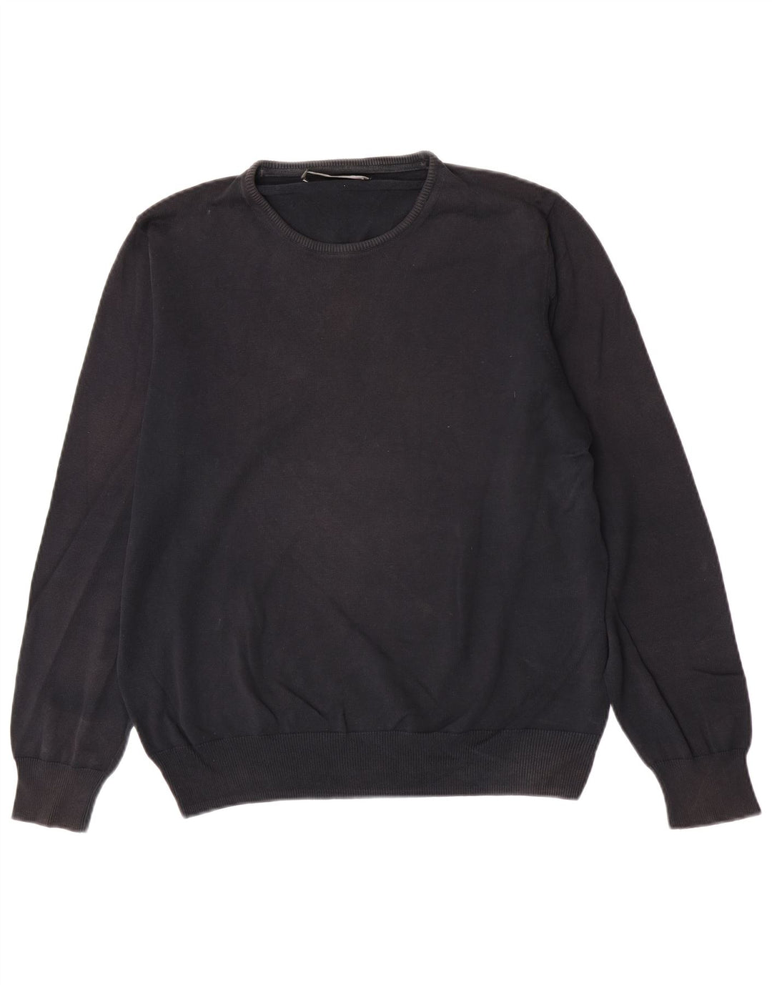 Zara Herren-Pullover mit Rundhalsausschnitt, Größe L, Schwarz
