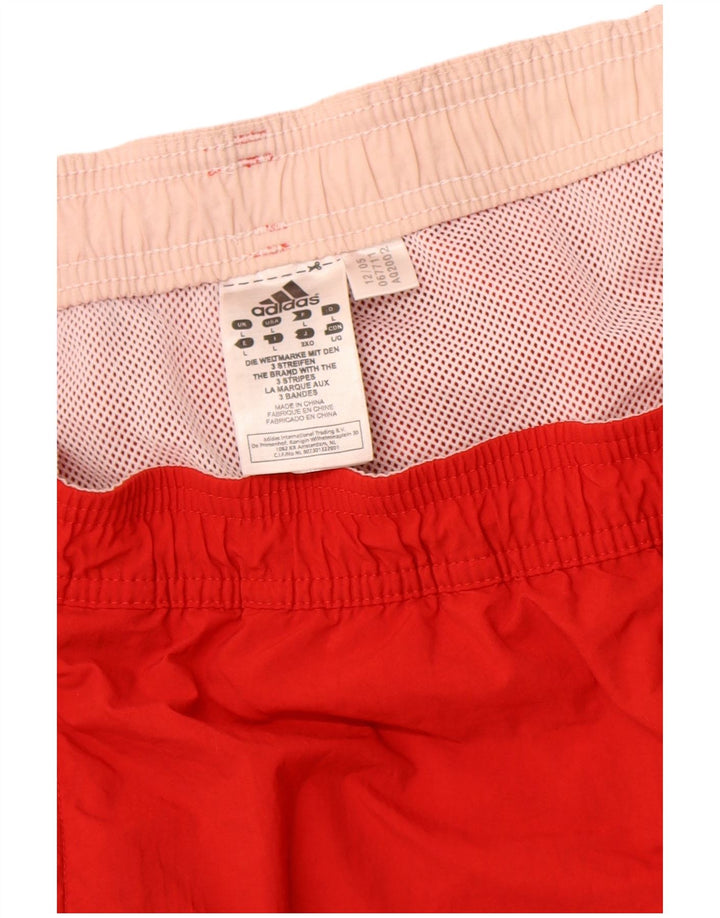 ADIDAS Mens Swimming Shorts Large Red Nylon