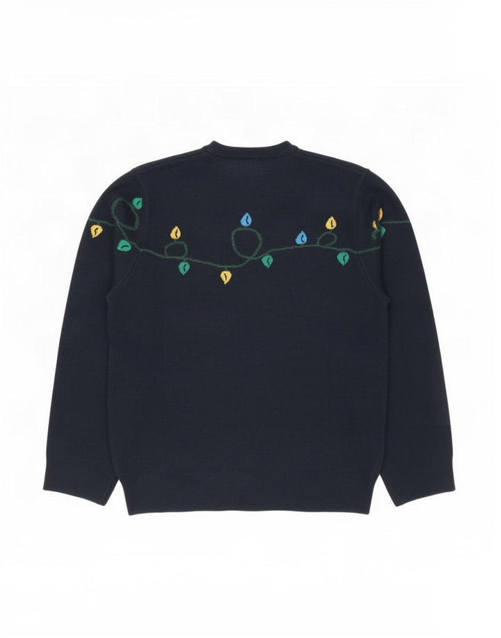 Marks & Spencer Herren-Pullover mit Rundhalsausschnitt, Größe L, Marineblau, Weihnachten