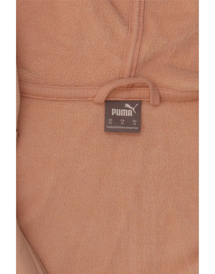 Puma Damen Zip Hoodie Pullover UK 12 Mittelrosa