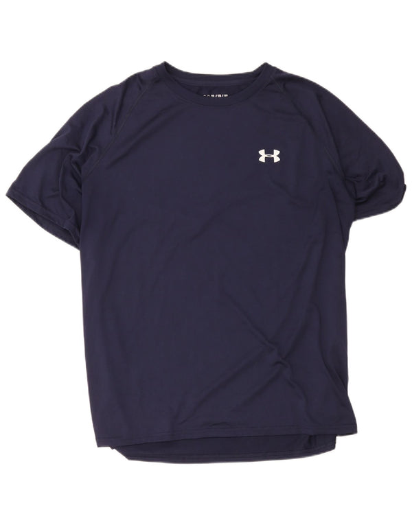 Under Armour Herren Heat Gear T-Shirt Top XL Marineblau Polyester