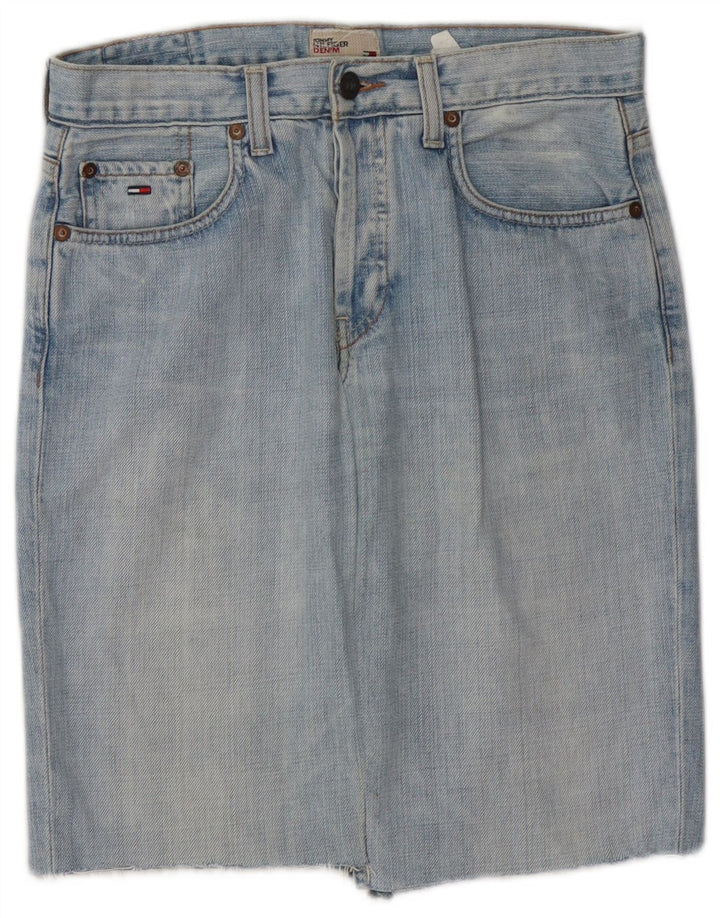 TOMMY HILFIGER Damen Jeansrock W28 Mittelblaue Baumwolle