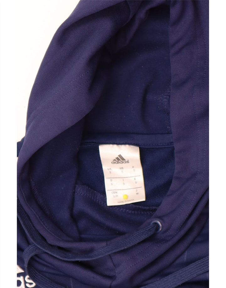 Adidas Herren Kapuzenpullover, klein, marineblau, Colourblock-Polyester