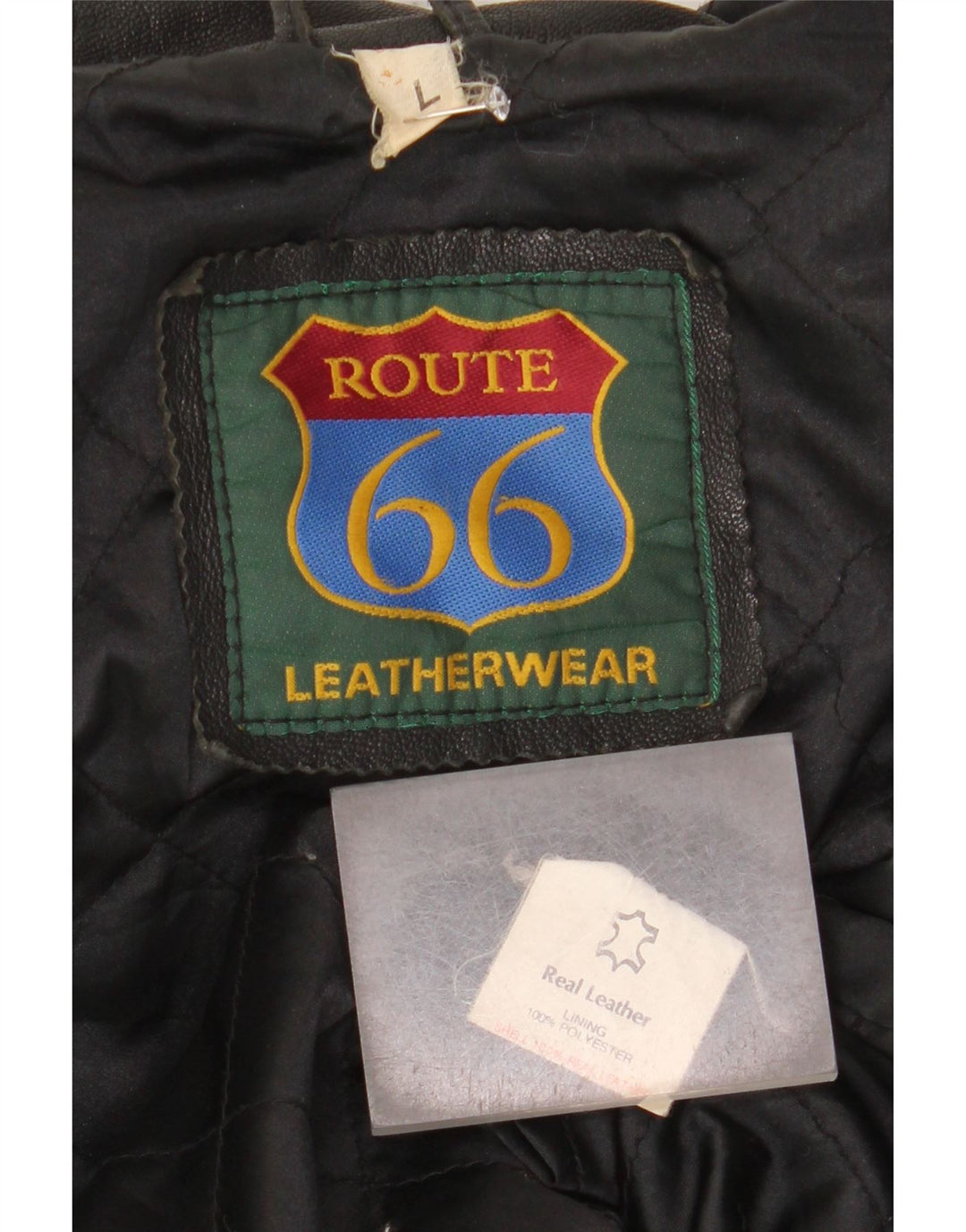 Route 66 Herren Lederjacke UK 40 Großes schwarzes Leder