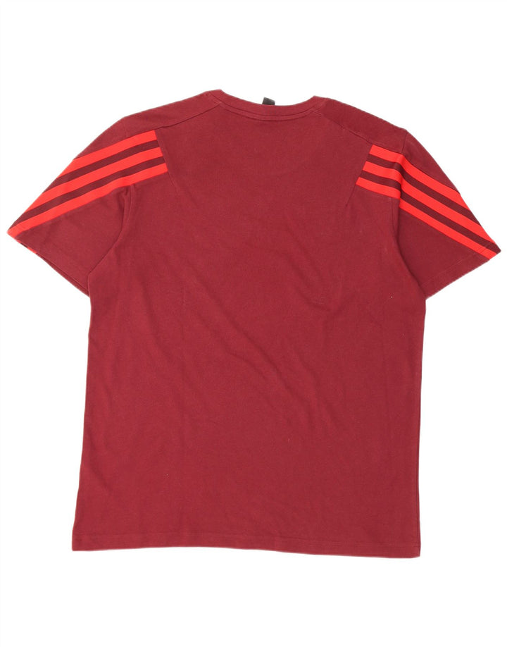 ADIDAS Herren Primegreen T-Shirt Top Medium Maroon Baumwolle