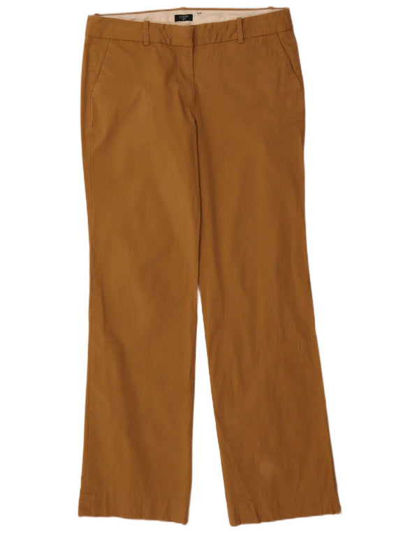 J. Crew Damen City Fit Straight Chino Hose US 10 Large W32 L32 Braun