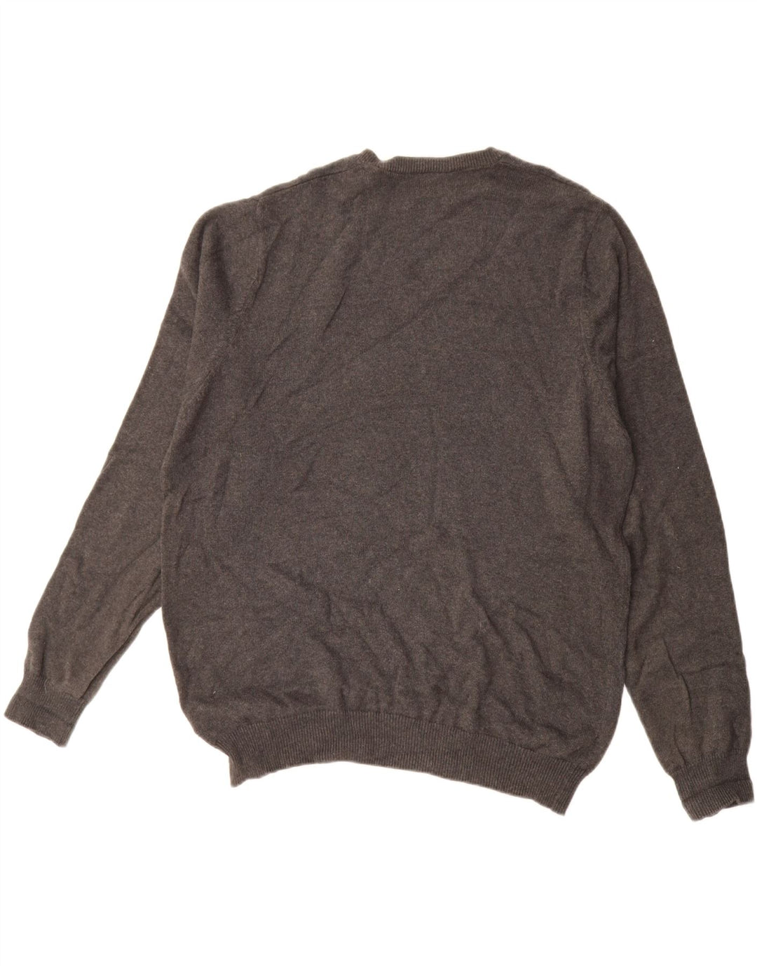 MARKS & SPENCER Herren-Pullover mit normaler Passform und V-Ausschnitt in Mittelgrau