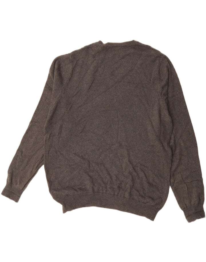 MARKS & SPENCER Herren-Pullover mit normaler Passform und V-Ausschnitt in Mittelgrau