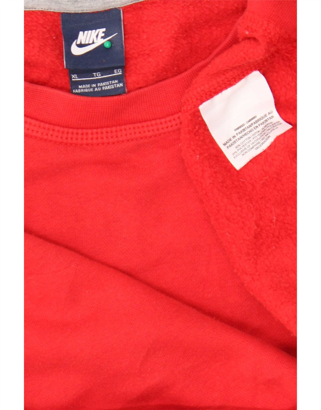 Nike Herren Sweatshirt Pullover XL Rot Colourblock Baumwolle