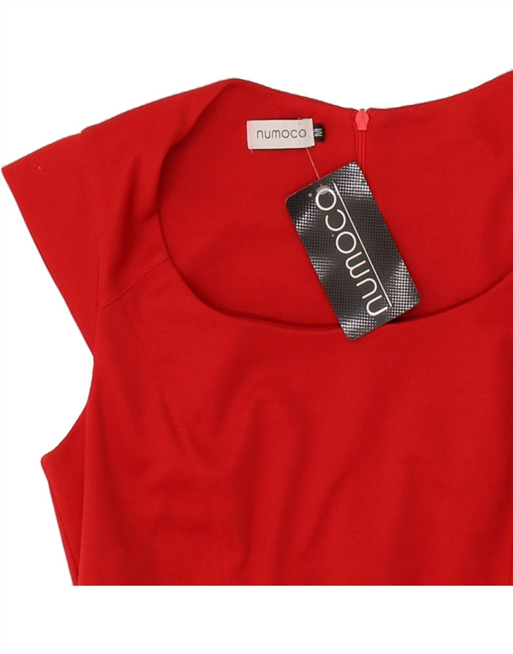 NUMOCO Womens Sheath Dress UK 12 Medium Red Polyester Vintage Numoco and Second-Hand Numoco from Messina Hembry 