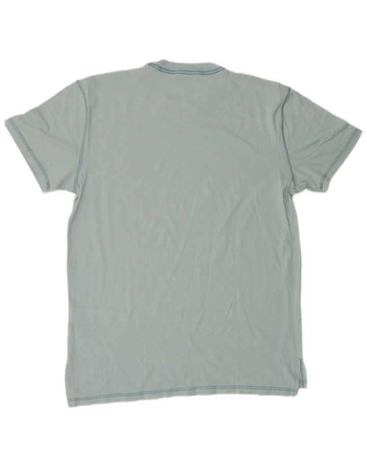 Hollister Herren-T-Shirt-Oberteil aus mittelblauer Baumwolle