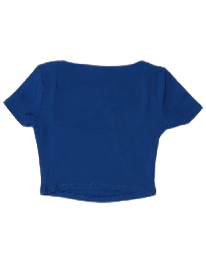 Zara Damen Crop Top UK 12 Mittelblau