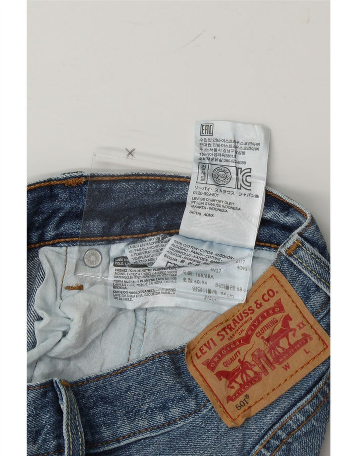LEVI'S Womens 501 Denim Shorts W27 Small Blue Cotton Vintage Levi's and Second-Hand Levi's from Messina Hembry 