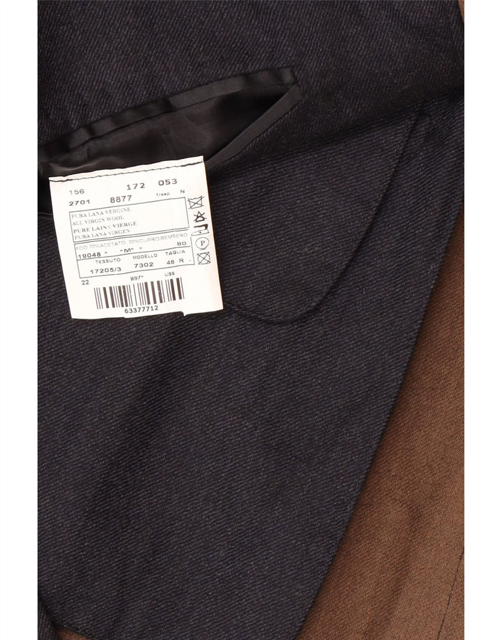 LUIGI BIANCHI Herren Longline Blazer Jacke IT 48 Medium Navy Blue Classic