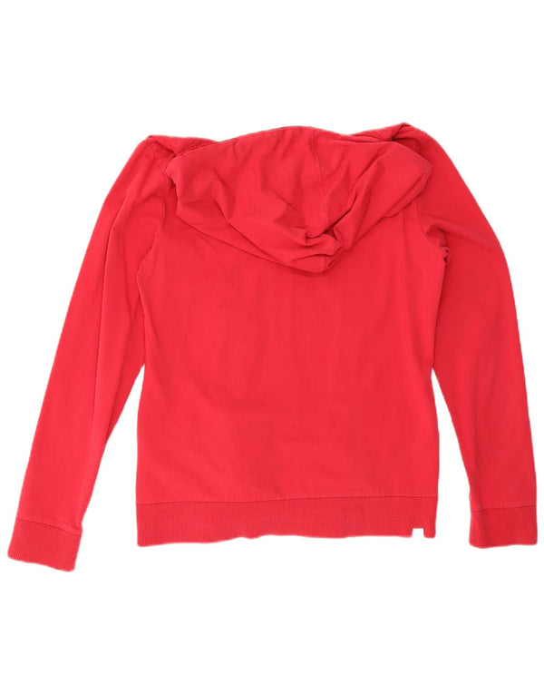 Puma Womens Zip Hoodie Pullover UK 14 große rosa Baumwolle