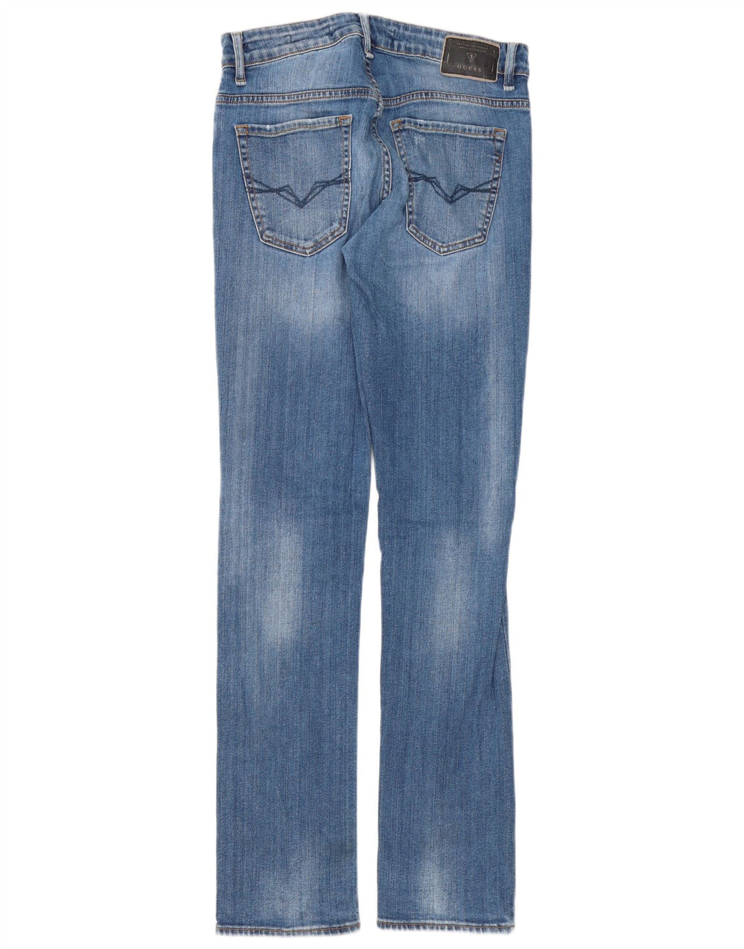 Guess Herren Slim Jeans W30 L34 Blaue Baumwolle