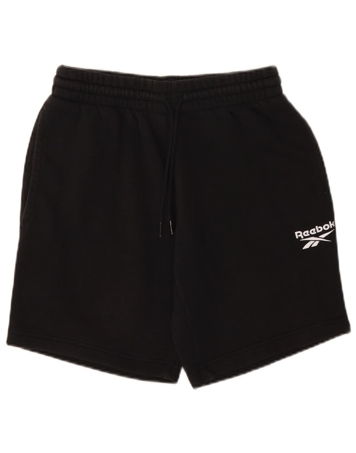 Reebok Herren Sport Shorts Small Schwarz Baumwolle