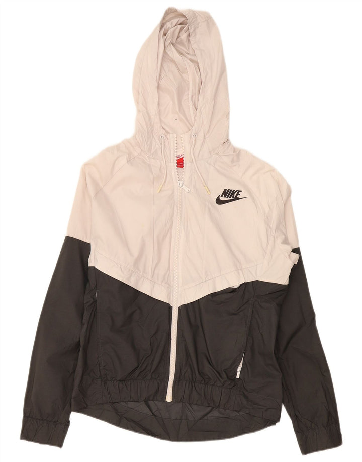 Nike Damen-Trainingsanzug mit Kapuze, Top-Jacke, UK 14, Mittel, gebrochenes Weiß, Farbblock