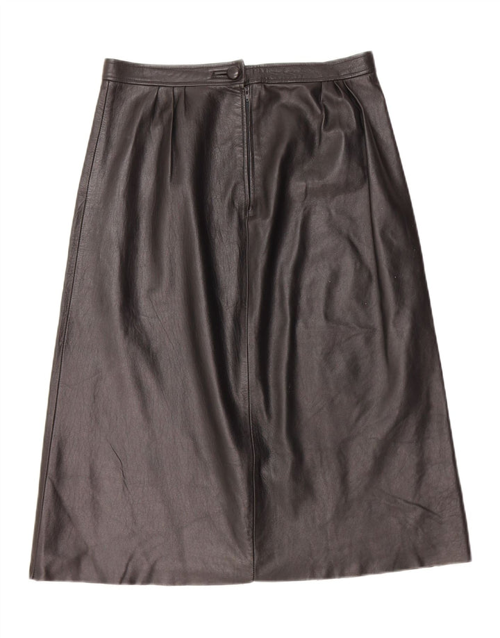 Vintage Damen Lederrock W28 Medium Schwarz
