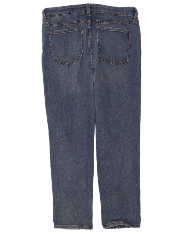 Marks & Spencer Damen The Sienna Straight Jeans UK 14 Large W34 L28 Blau