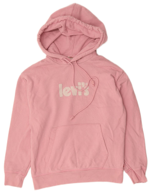 Levi's Damen-Pullover mit übergroßem grafischem Kapuzenpullover, Gr. 6, XS, Rosa, Baumwolle