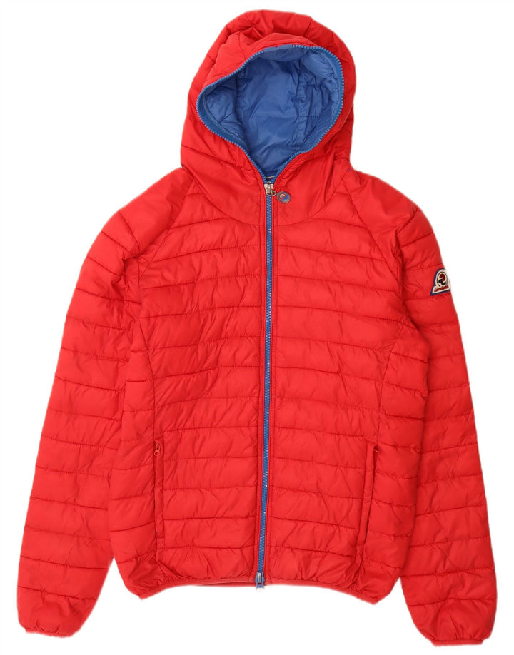Invicta Wattierte Damenjacke mit Kapuze, UK 16, großes rotes Polyamid
