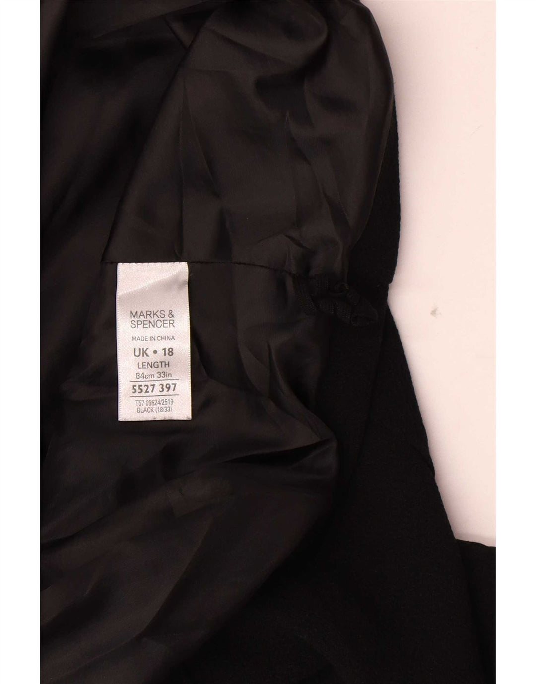 Marks & Spencer Damen A-Linienrock UK 18 XL W36 Schwarz Polyester